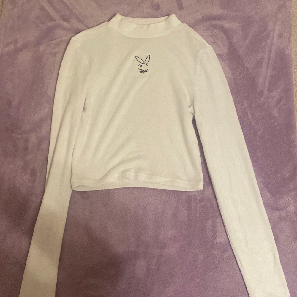 Pacsun Playboy White Turtleneck
